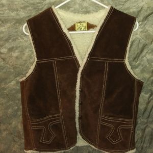 Women's brown suede vest